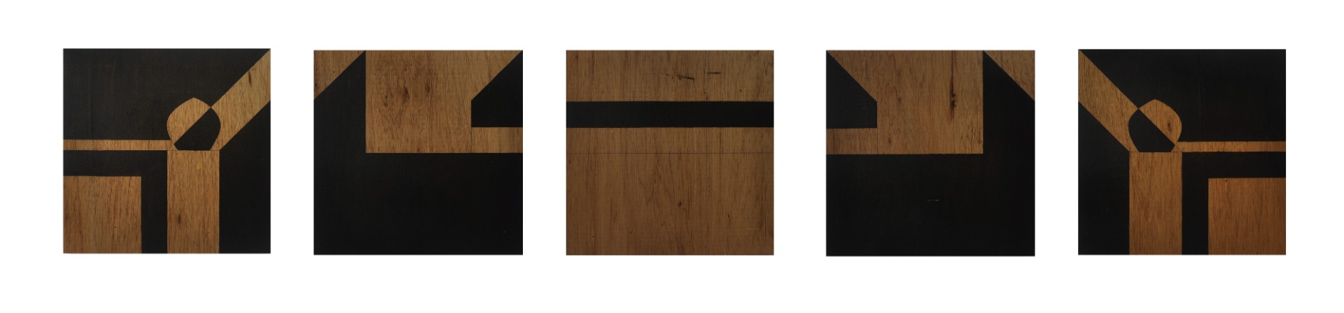 驗證07，2017，200cmX40cm，木板、鉛筆、油彩("Verification 07," 2017, 200cm x 40cm, wood panel, pencil, oil paint.)