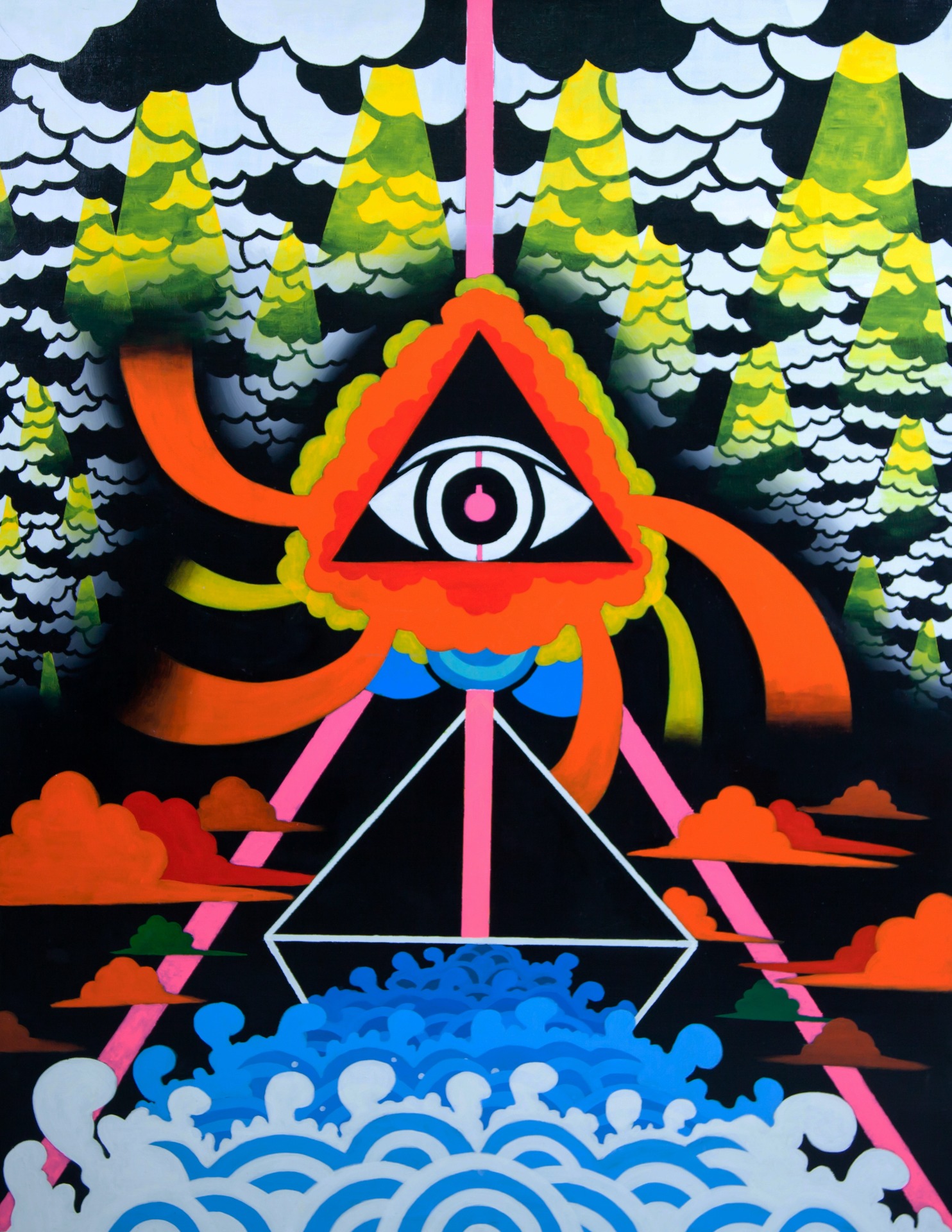 《等待》，畫布、壓克力，2010， 106cmX91cm（"Waiting," 2010, 106cm x 91cm, medium: canvas, acrylic paint.）