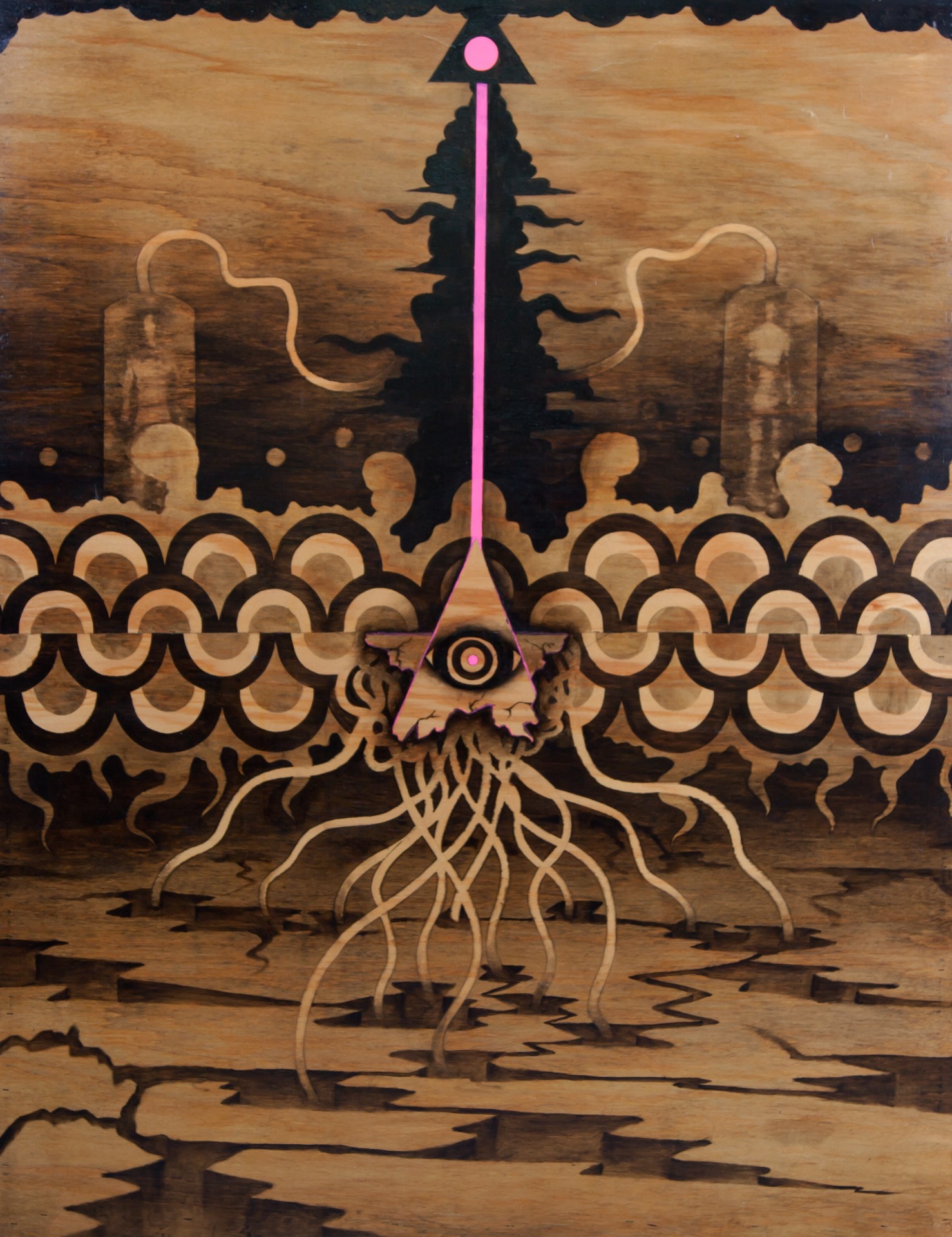 《2012》，木板、油彩，2012， 106cmX91cm（"2012," 2012, 106cm x 91cm, medium: wood panel, oil paint.）